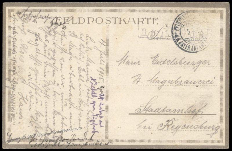 Germany 1915 Bahlsens Leibniz Keks Biscuit WWI Feldpost Artist W Georgi PP 82403