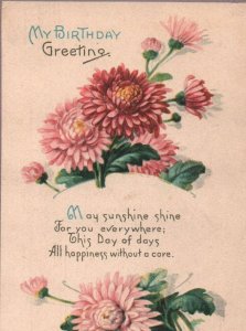 Vintage Postcard-Early 1900s-Birthday Greetings-Lovely Floral-Flowers