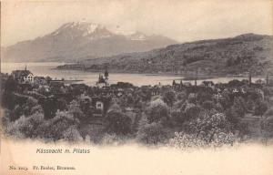 Kussnacht Switzerland Pilatus Scenic View Antique Postcard J65755