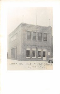 J5/ Fairfield Idaho RPPC Postcard c1950s Camas County Court House  101