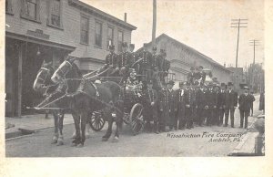 Ambler Pennsylvania Wissahickon Fire Company, B/W Photo Print Vintage PC U11645