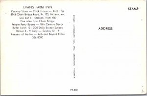 Postcard FARM SCENE Mclean Virginia VA AK8219