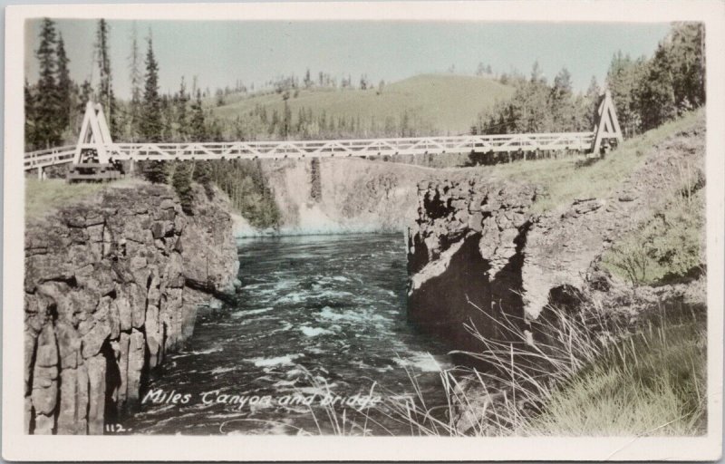 Miles Canyon and Bridge Yukon YT Unused Gowen Sutton RPPC Postcard E81