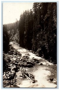 c1918 Red River Scene Man Child Grand Forks ND RPPC Photo Unposted Postcard 