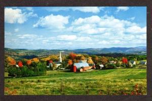 VT Autumn View of PEACHAM VERMONT Postcard PC