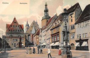 Eisleben Germany Market Place Antique Postcard J40543