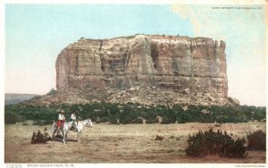 Vintage Postcard Mesa Encantada Legend Tradition Single Trail Cliff New Mexico