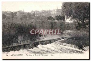Old Postcard Angouleme view taken of I Houmeau LL Bridge