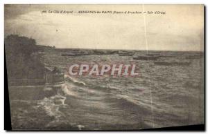 Old Postcard Andernos les Bains Evening of Storm Boats