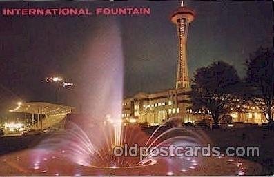 Internation Fountain Seattle Washington USA Exposition, Worlds Fair Unused 