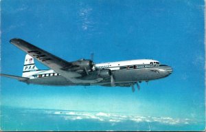 Vintage 60s Aerial View Postcard Pan American World Airways PAA Super-6 Clipper