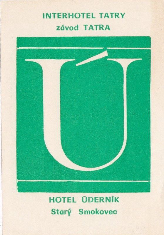 Czechoslovakia Zavod Tatra Interhotel Tatry Vintage Luggage Label sk3251