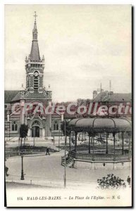 Old Postcard Malo Les Bains Place Of I'Eglise