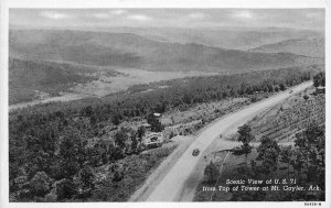 Arkansas Top of Tower Mt Gayler 1950s RPPC Photo Postcard Teich 20-1145