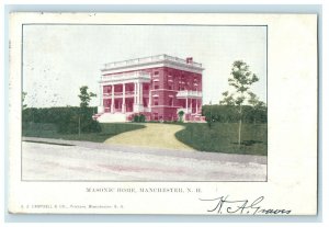 1909 View of Masonic Home, Manchester New Hampshire NH Postcard