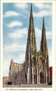 St Patricks Cathedral New York City NYC WB Roman Fifth Ave 50th Vintage Postcard 