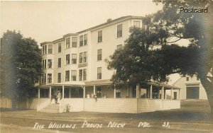 ME, Prout's Nech, Maine, The Willows, Eastern Illustrated No. 21, RPPC