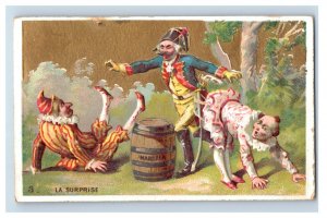 1880s-90s French Pantomime Polichinelle et Pierrot F159