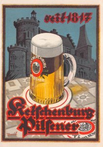 KETSCHENBURG GERMANY SEIT 1817 PILSNER BEER ARTIST SIGNED ADVERTISING POSTCARD