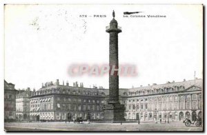 Old Postcard Paris Vendome Column