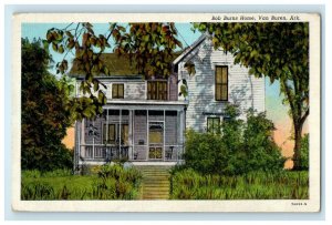 1943 View Of Bob Burn Home Van Buren Arkansas AR, WW2 Soldier Mail Postcard 