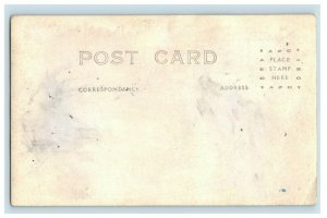 c. 1910 RPPC Man & Car Texas License Plate Postcard P42 