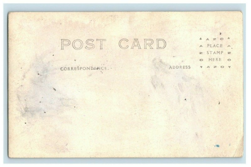 c. 1910 RPPC Man & Car Texas License Plate Postcard P42 