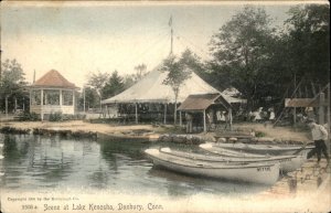 Danbury Connecticut CT Merry-Go-Round Carousel Lake Kenosha 1900s-20s Postcard