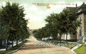 Broadway, Grant House - Excelsior Springs, Missouri MO Postcard