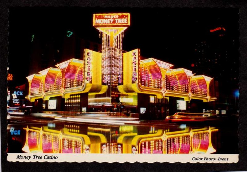 NV Money Tree Casino Hotel Reno Nevada Postcard Gambling Harrah's