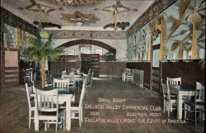 Bozeman Montana MT Gallatin Valley Commercial Club Restaurant Vintage Postcard