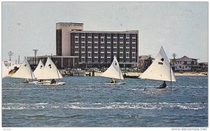 Sunfish sailboats,  Blockade Runner Motor Hotel,  Wrightsville Beach,  North ...