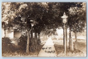 Elkton South Dakota SD Postcard RPPC Photo Scene On Main Street c1910's Antique