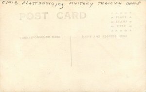 Postcard RPPC C-1918 New York Plattsburg Military Training Lodge NY24-3254