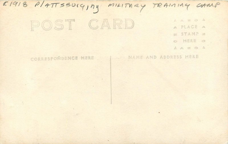 Postcard RPPC C-1918 New York Plattsburg Military Training Lodge NY24-3254