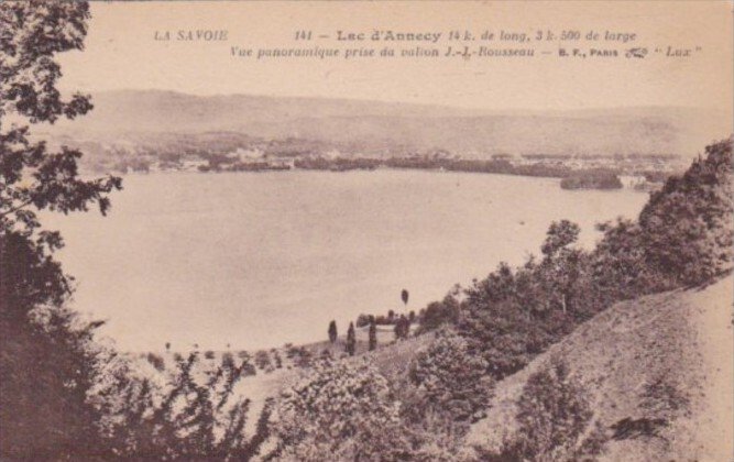 France Annecy Vue panoramique prise du valion J J Rousseau