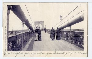 PROMENADE, BROOKLYN BRIDGE, NY, PRE-1907