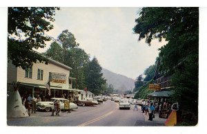 NC - Cherokee. Main Street Scene ca 1956