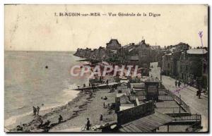 Postcard Old Saint Aubin Vue Generale de la Digue