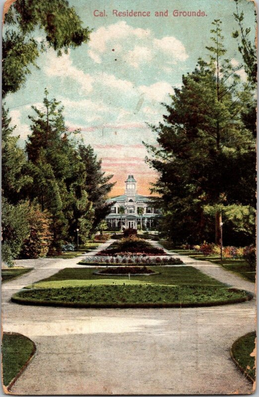 California Residence and Grounds Postcard PC25