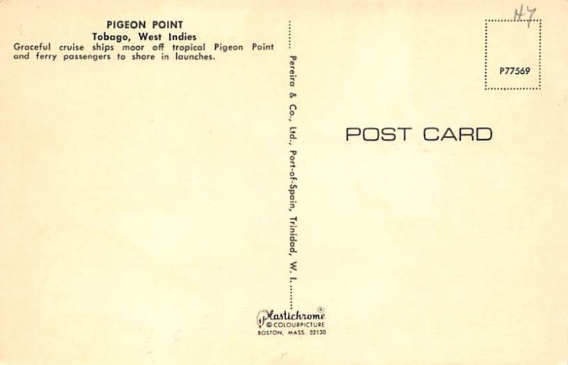 Pigeon Point Tobago West Indies Postcard