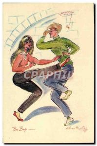 Old Postcard Fancy Dance Be Bop by Alice Huertas