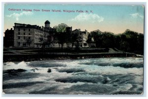 Niagara Falls New York Postcard Cataract House Green Island 1910 Vintage Antique