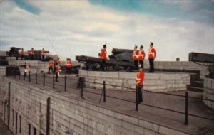 Canada Toronto Gun Crew On Ramparts Fort Henry