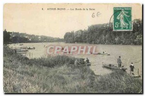 Old Postcard Athis Mons The Banks of the Seine