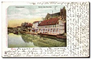 Old Postcard Bains des Rochers Felsenbader Metz