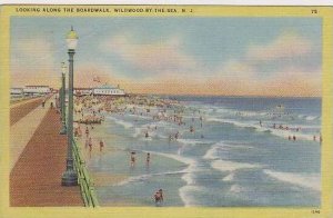 New Jersey Wildwood By The Sea Looking Along The Boardwalk