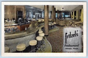 FRITZEL'S RESTAURANT CHICAGO ILLINOIS INTERIOR VIEW MODERN POST-WAR BAKERY 1940s