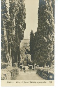 Italy - Tivoli. Summer Villa Front View   RPPC