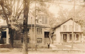 Syracuse NY Baptist Church & Parsonage, Real Photo Postcard